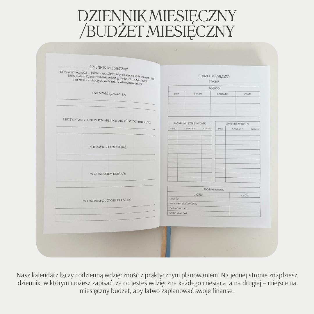 Dziennik miesięczny/budżet miesięczny